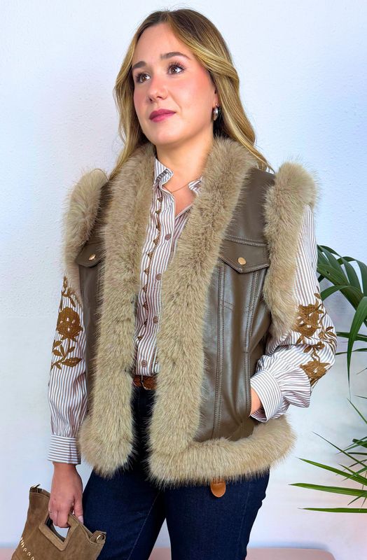 Chaleco Luisa Marrón