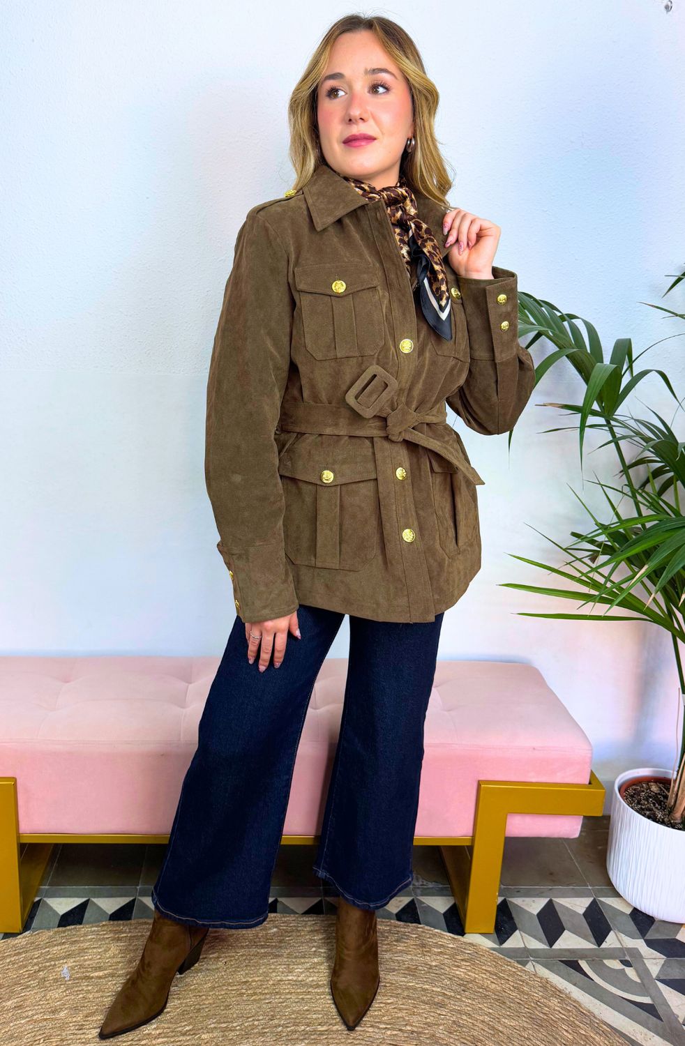 Blazer Ante Botones Kaki