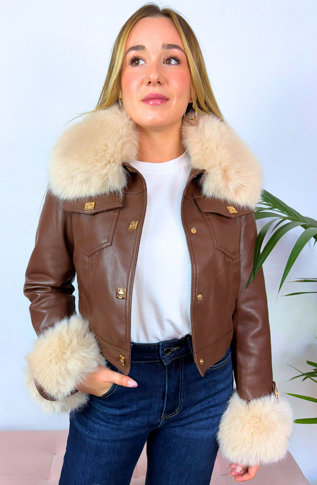 Biker Polipiel Montana Pelo