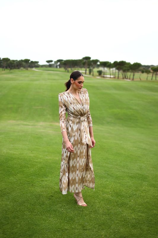 Vestido HUILA DORADO - MAGNOLIA KOBUS