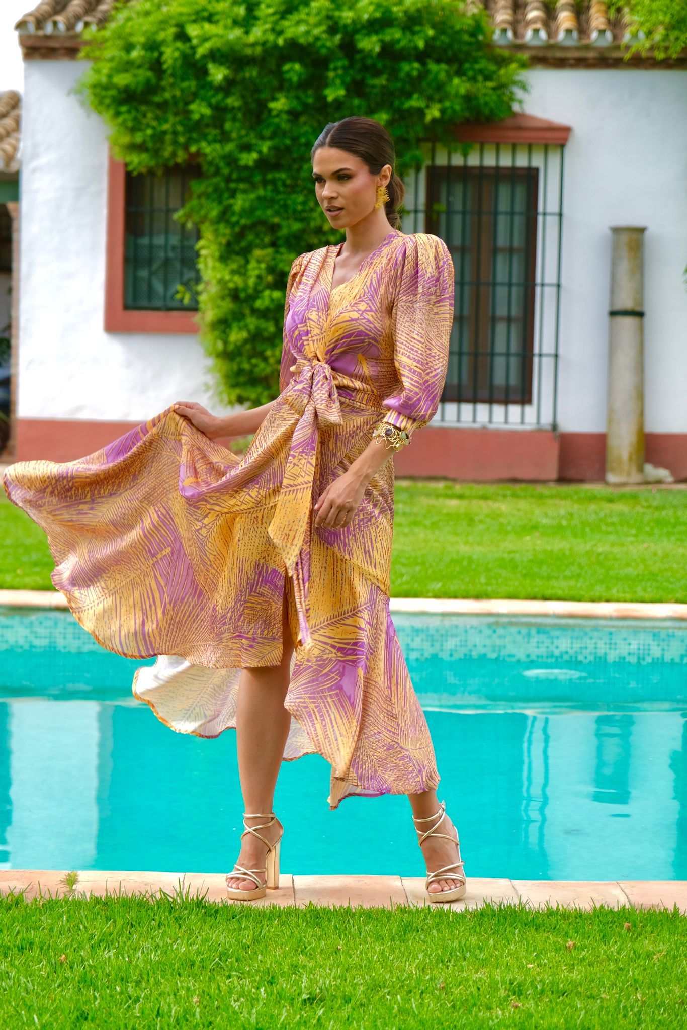 Vestido MERILYN ESTAMPADO - SEDA Y COLOR