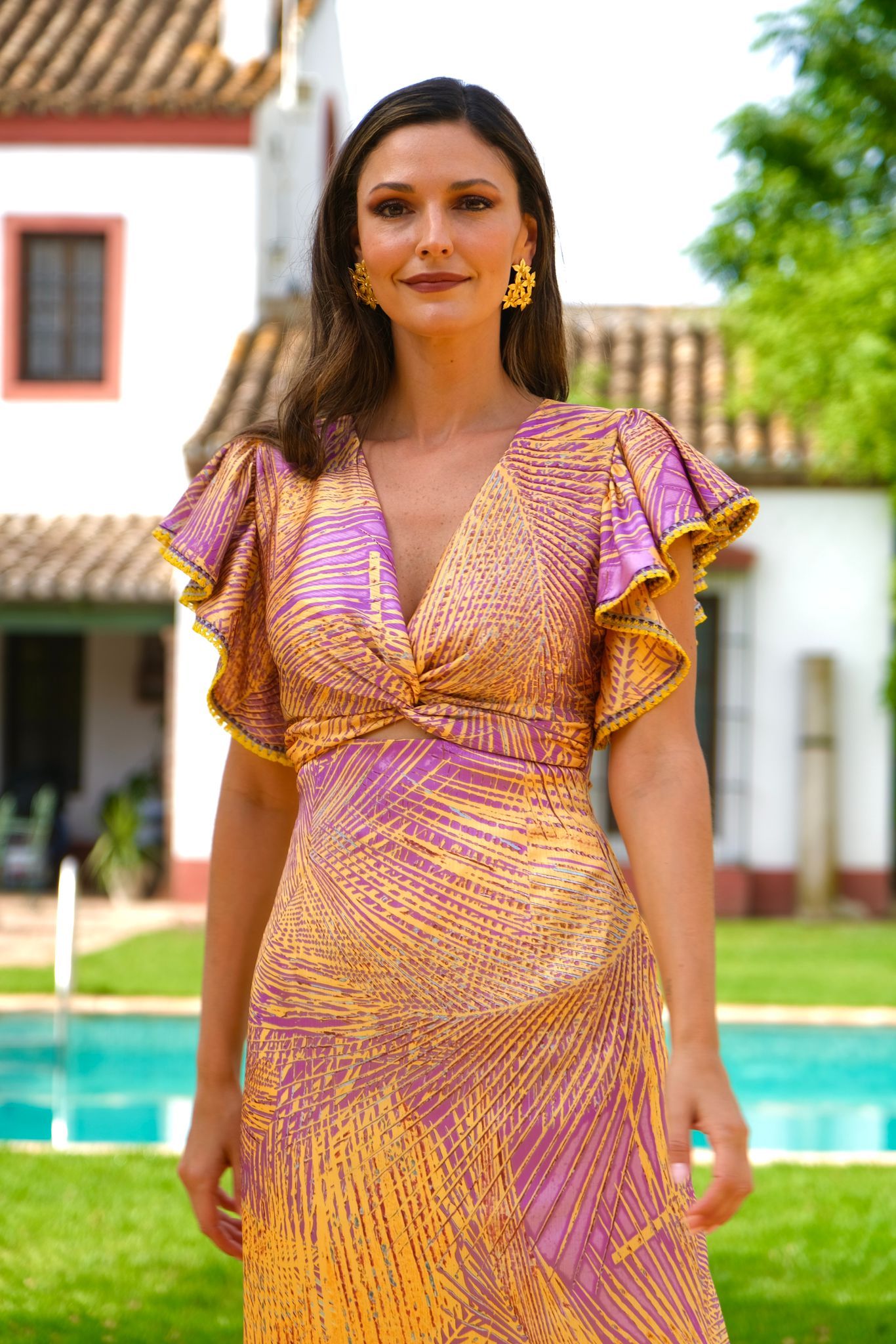 Vestido PARADISE ESTAMPADO- SEDA Y COLOR