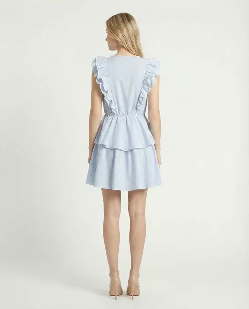 Vestido BELLE RAYAS AZUL-POÉTE