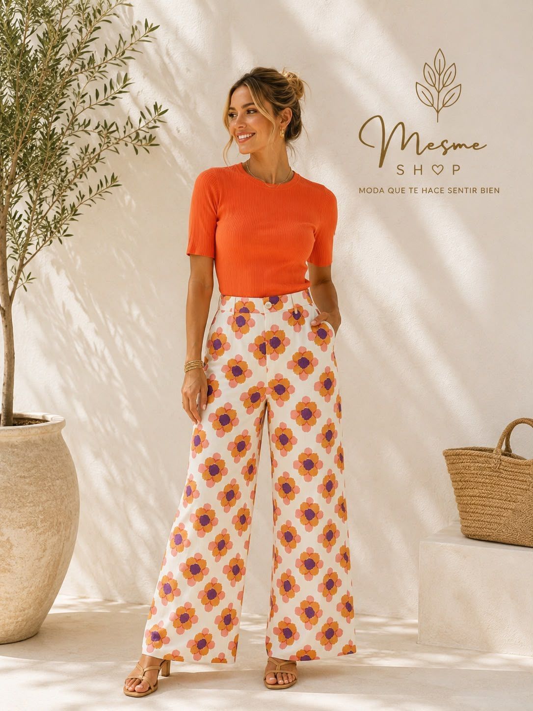 Pantalon Alto Flores