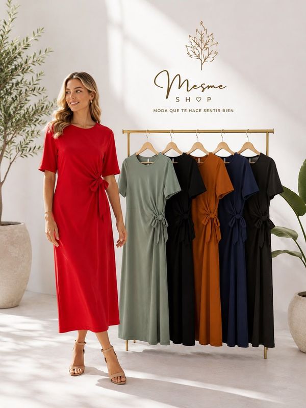 Vestido Algodon Nudo
