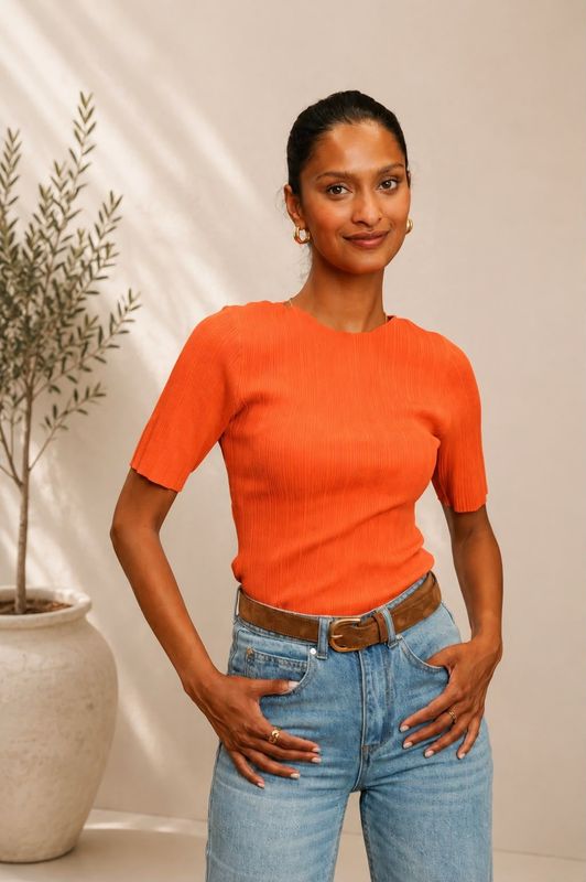 Top Naranja Ajustado