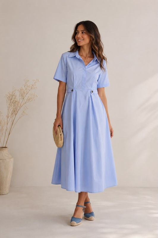 Vestido Clau Azul - Mimi Mua