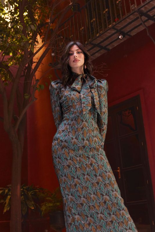 Vestido AIRA TURQUESA - MAGNOLIA KOBUS