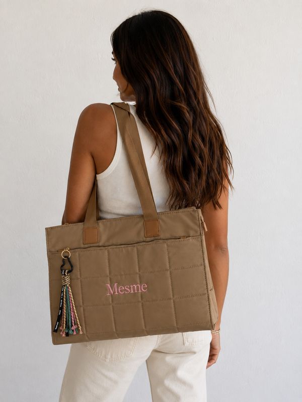 Bolso Acolchado Personalizado- Camel