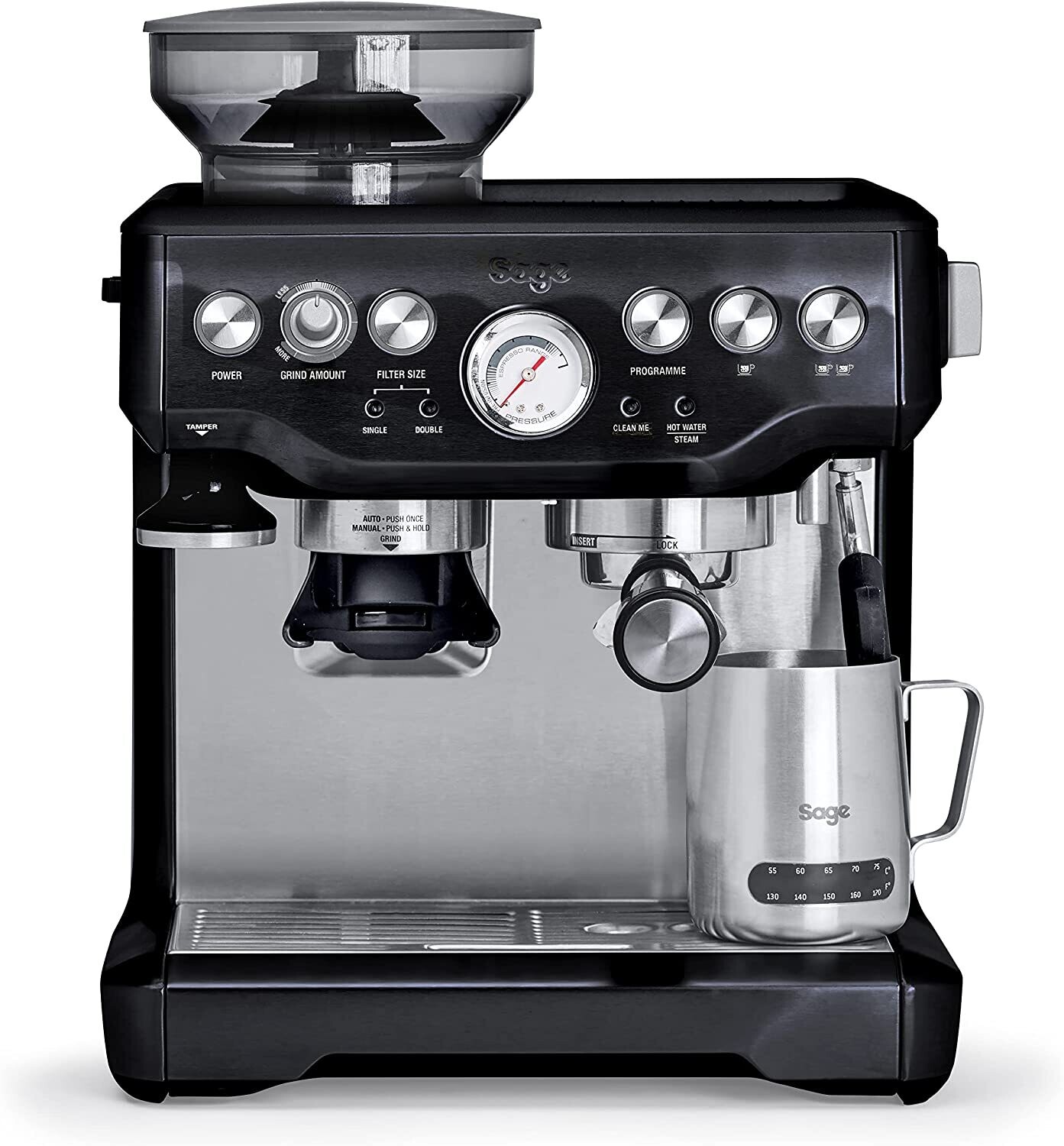Sage Appliances SES875 Barista Express Espressomaschine & Kaffeemaschine -  Schwarz