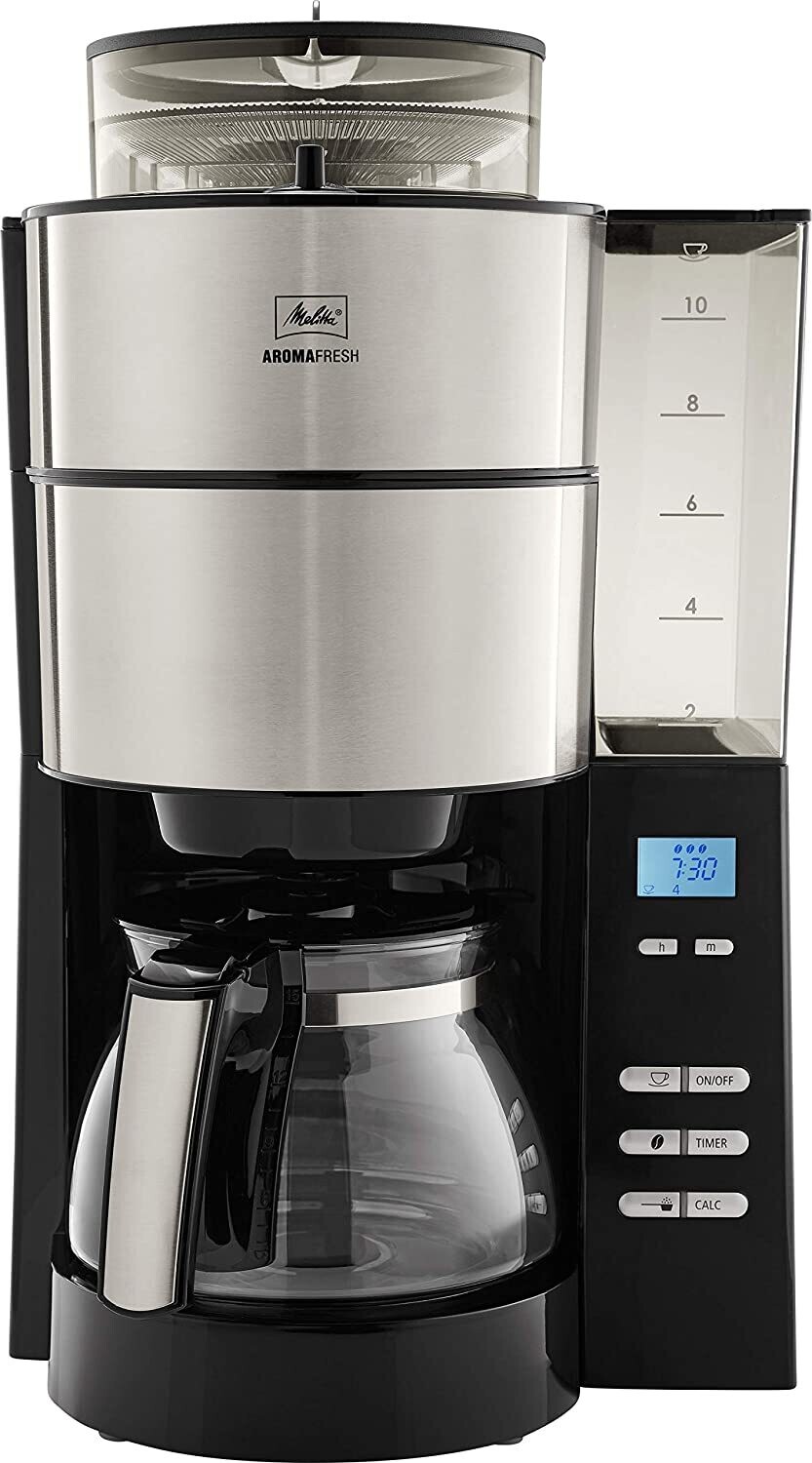 Melitta AromaFresh 1021-01 Filter-Kaffeemaschine mit integriertem Mahlwerk