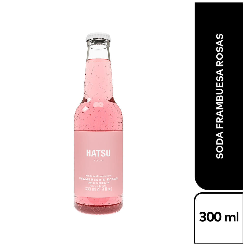 Soda Hatsu Frambuesa &amp; Rosas 300ml