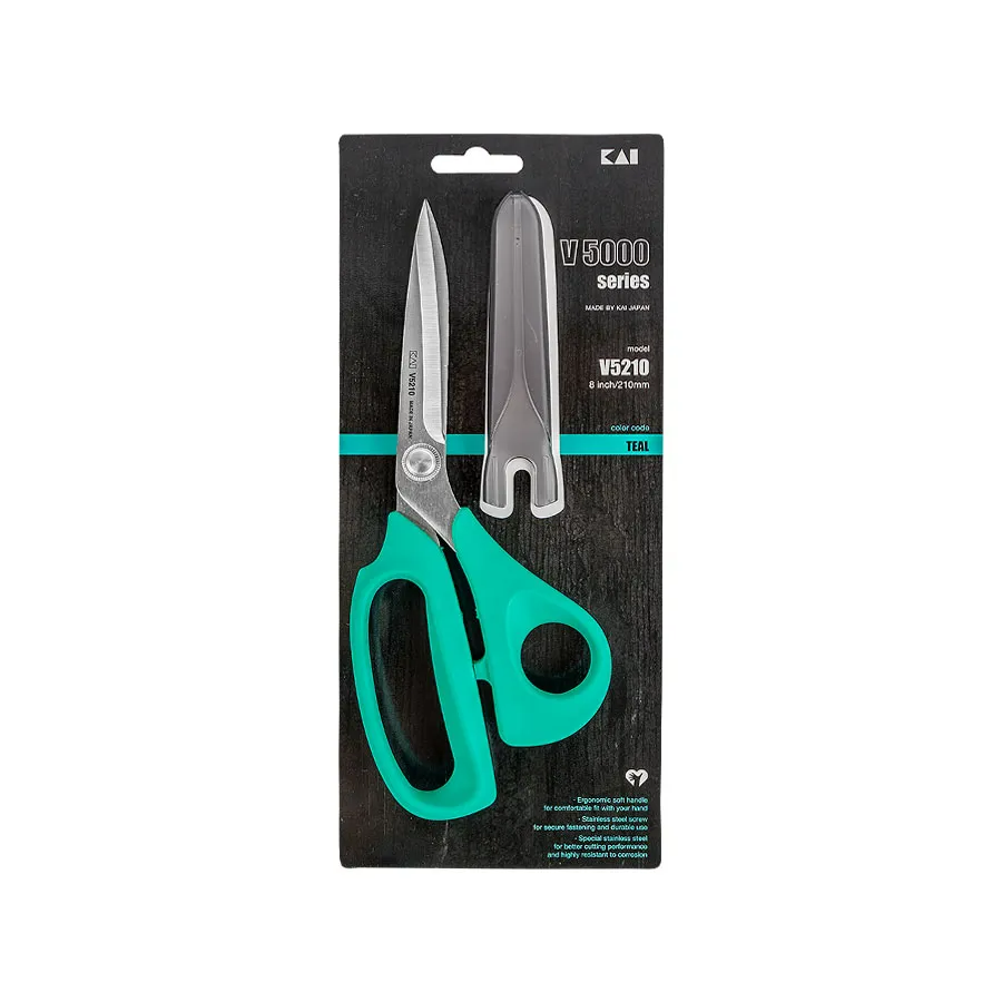 Kai 8" Micro Serrated Dress Making Shears with Blade Cover