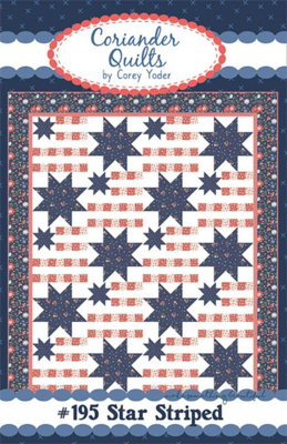 Star Striped Pattern by Coriander Quilts