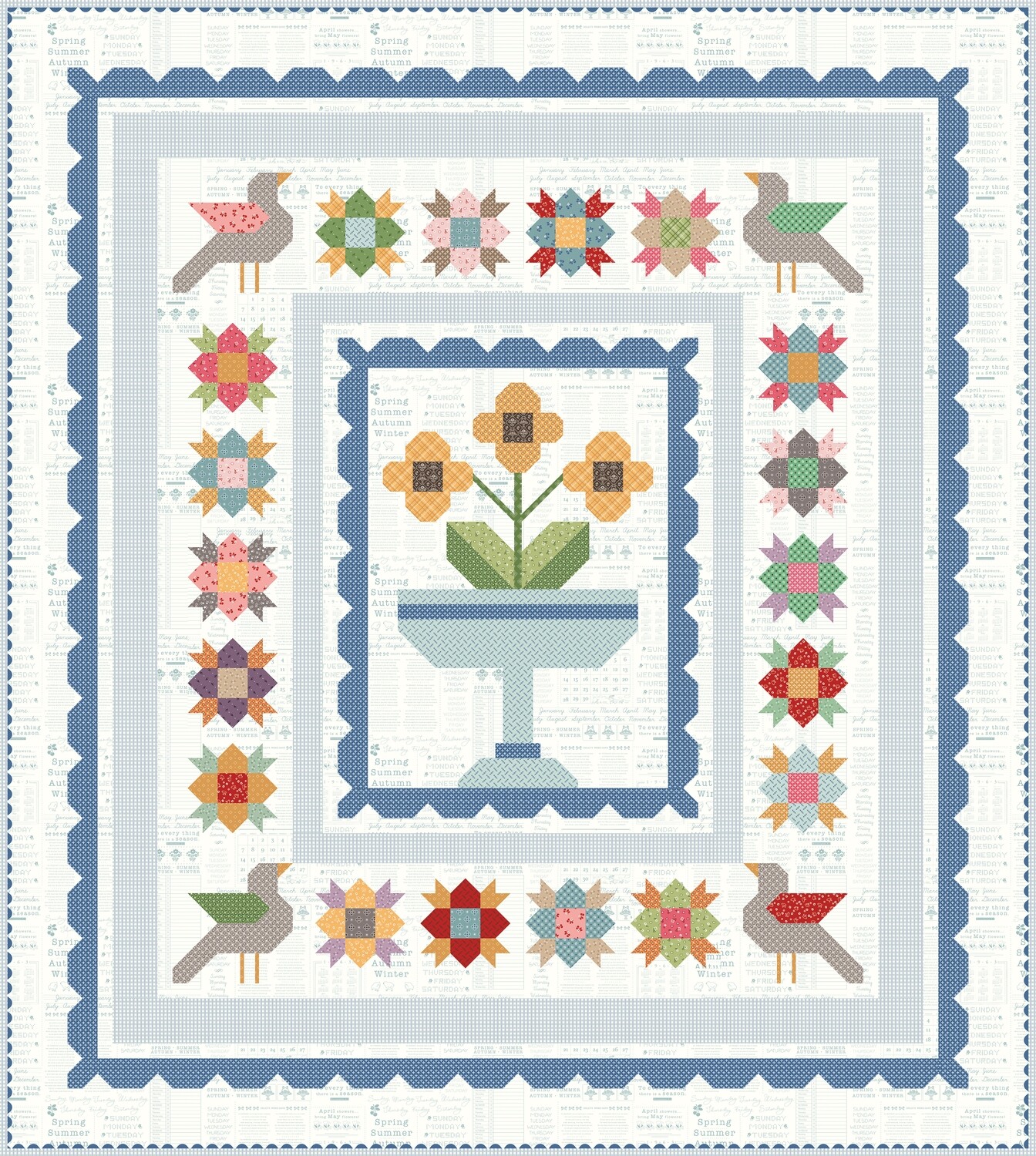 CALICO BIRDS Quilt Kit by Lori Holt