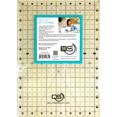 QUILTERS SELECT Non-Slip 8.5"X12" Ruler