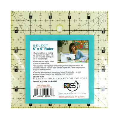QUILTERS SELECT Non-Slip 5.5"x5.5" Ruler