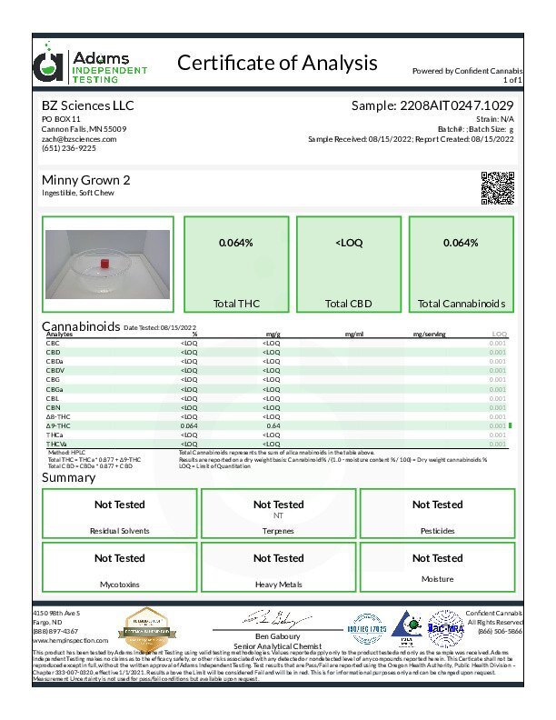 Minny Grown Gummies - Berry Bliss THC Gummies