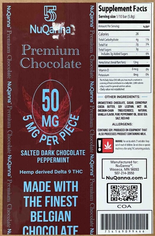 NuQanna - Salted Dark Chocolate Peppermint