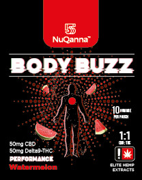 Body Buzz THC/CBD Gummies – Watermelon