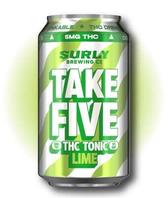 Surly Brewing "Take Five" THC Tonic Lime Beverage (5mg THC)