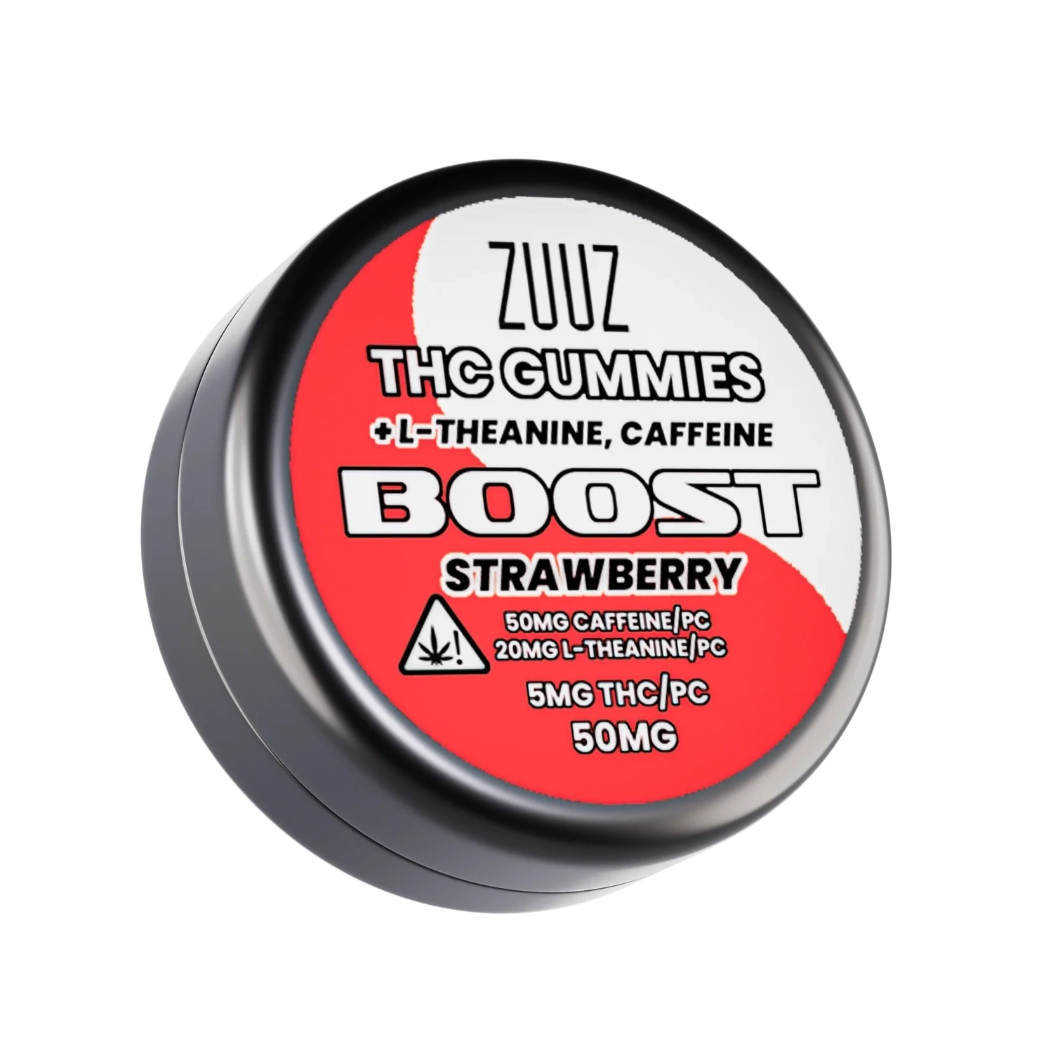 Zuuz 'BOOST' STRAWBERRY THC+CAFFEINE GUMMIES