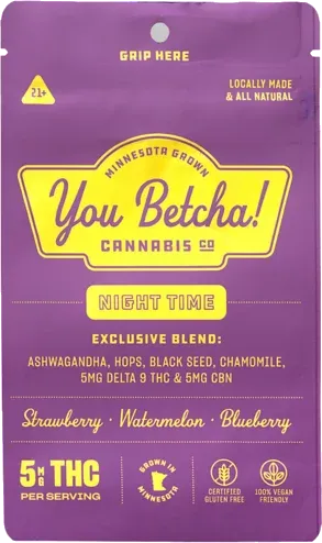 You Betcha! Minnesota Grown Night Time Gummies 10 Count Bag