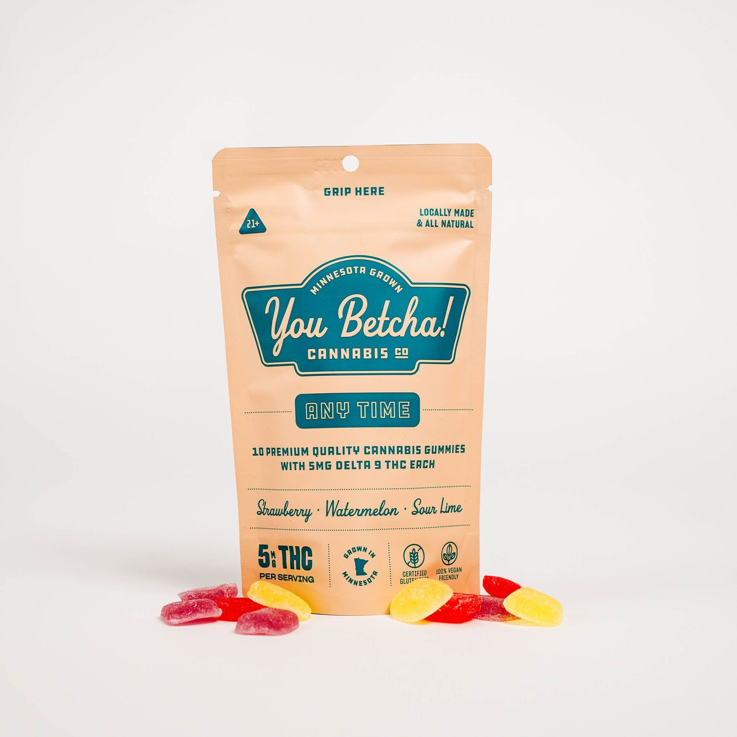 You Betcha ANY TIME Gummies 10 Count Bag