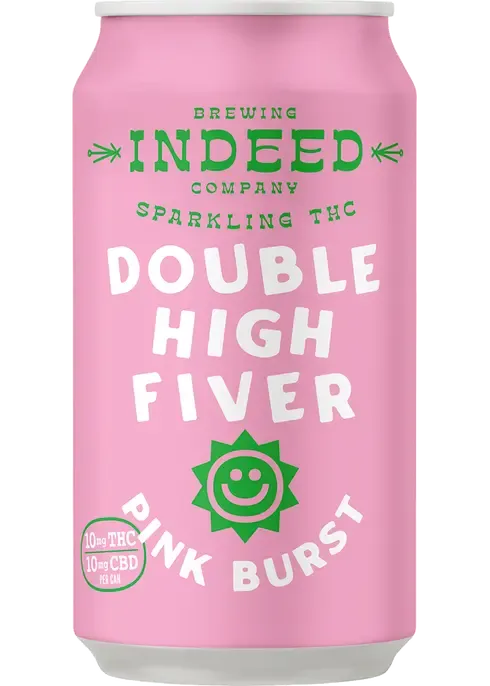 Indeed Double High Fiver Pink Burst - 10mg THC/10mg CBD 12oz