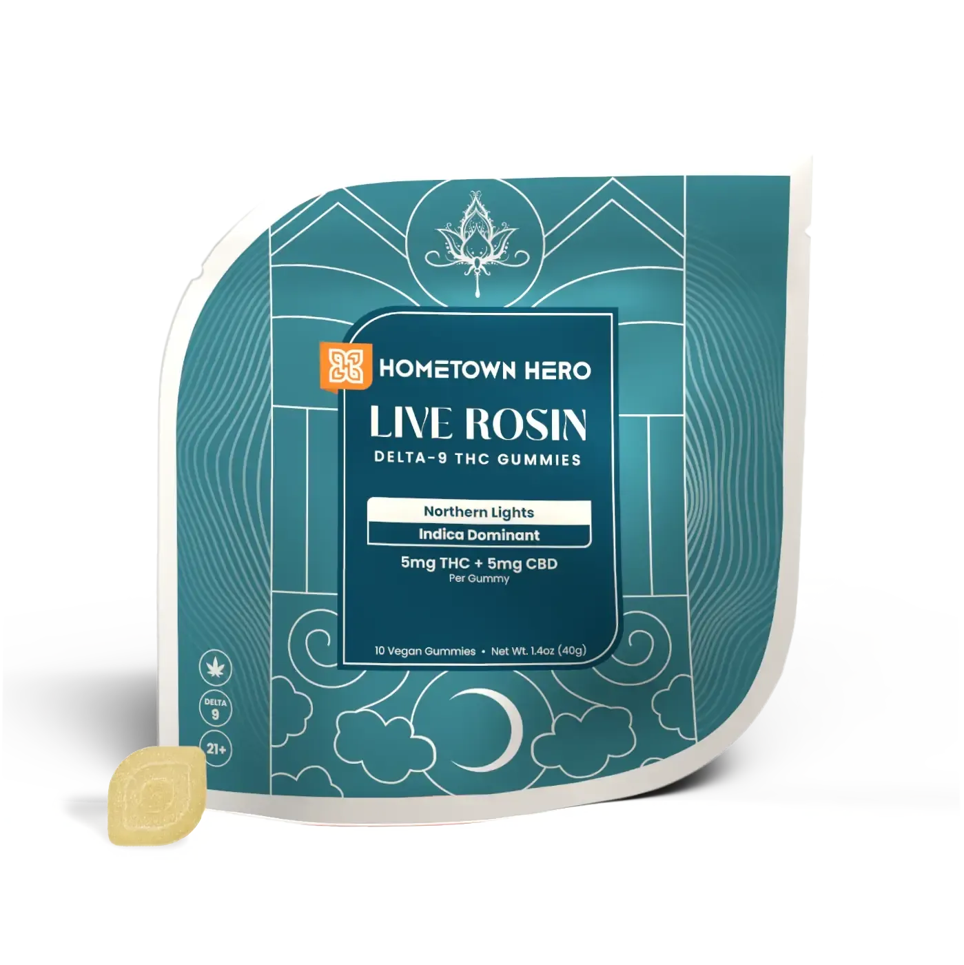 Hometown Hero Northern Lights - Delta-9 Live Rosin Gummies + CBD