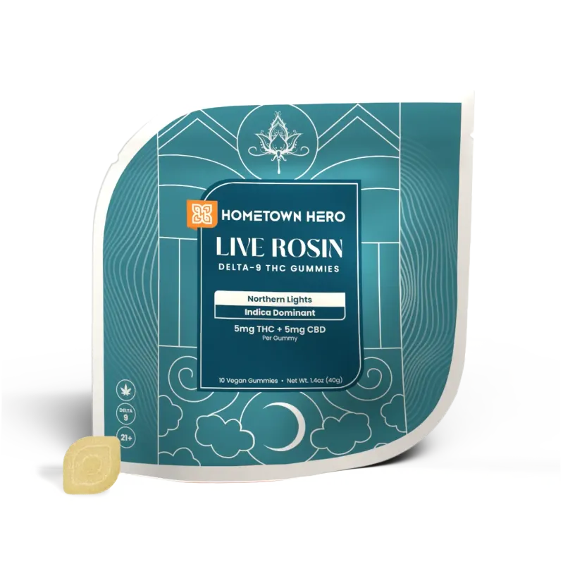 Hometown Hero Northern Lights - Delta-9 Live Rosin Gummies + CBD