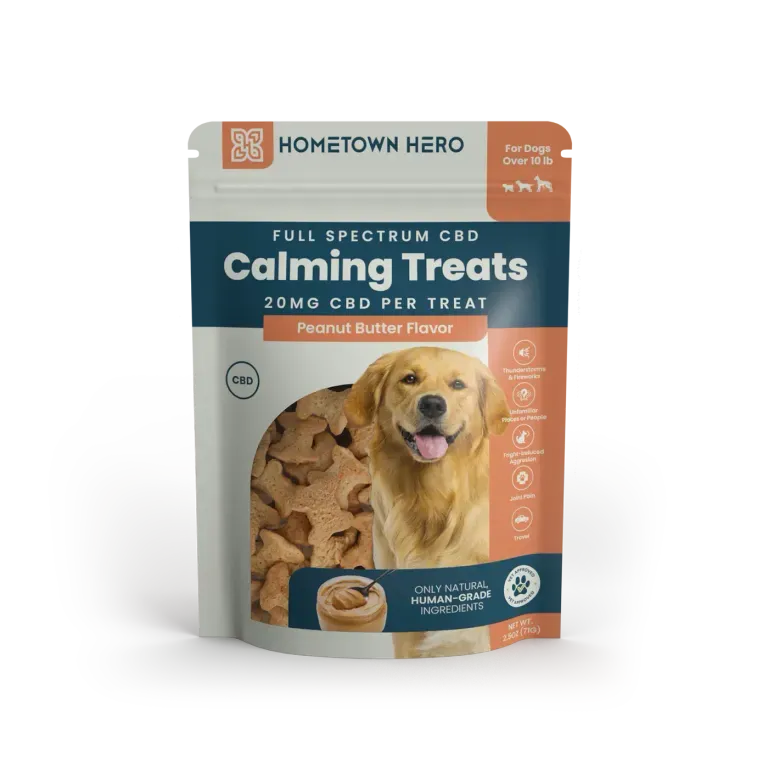Hometown Hero Peanut Butter - Calming CBD Dog Treats 20mg CBD/Pc