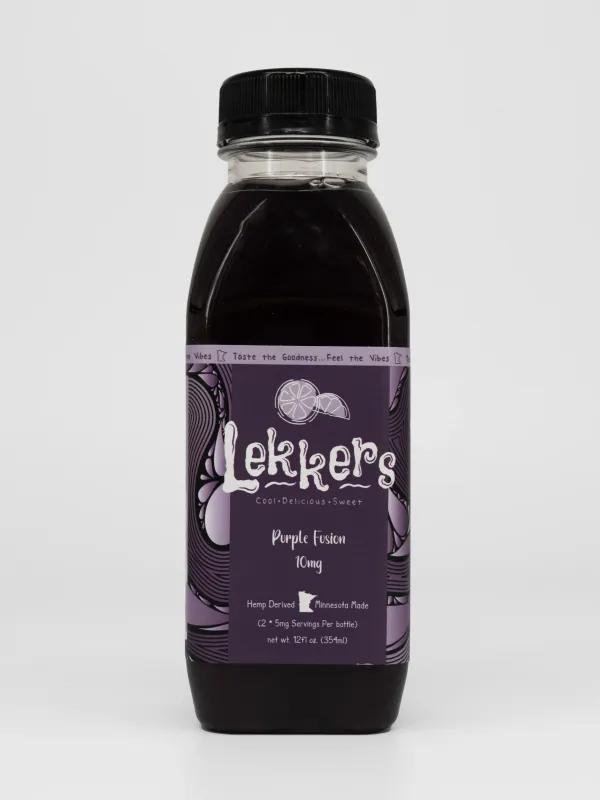 Lekkers | 10mg D9 THC Drink | 12oz Purple Fusion