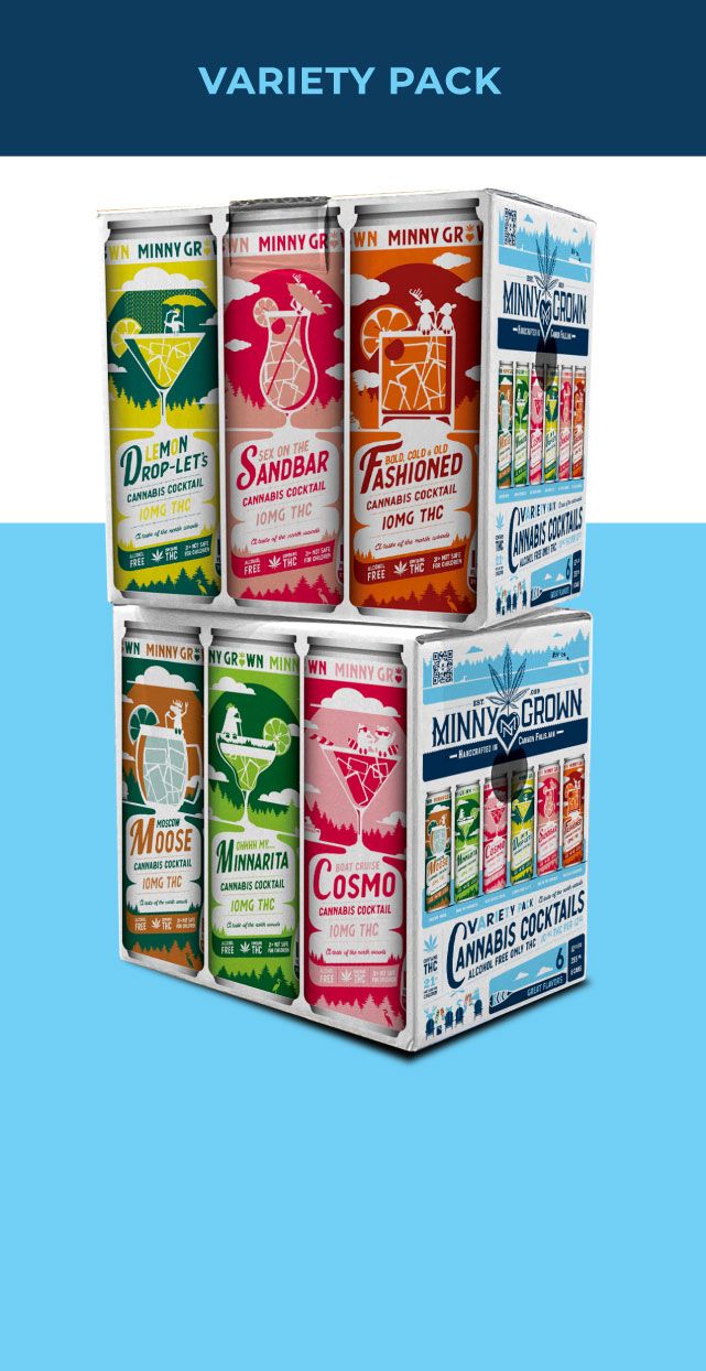 Minny Grown 6 pack 10mg THC per can Alcohol Free. Only THC.