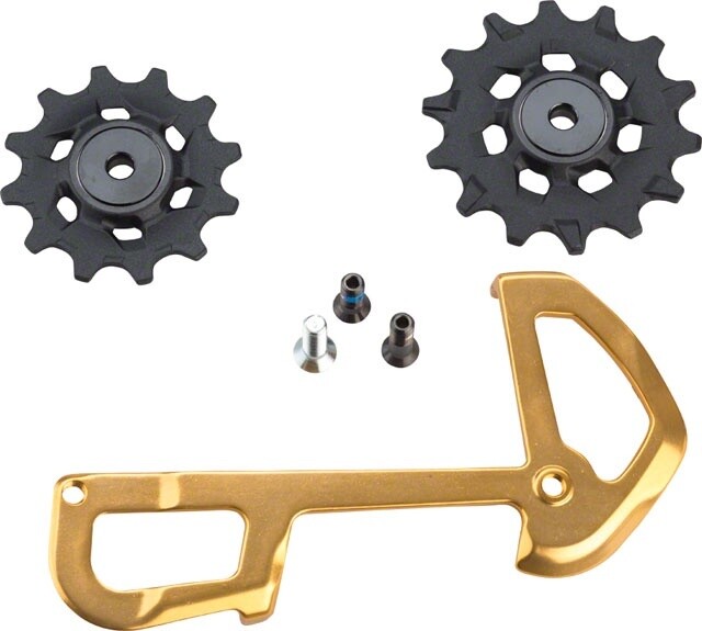 SRAM XX1 Eagle Ceramic Pulley Wheels and Gold Inner Cage