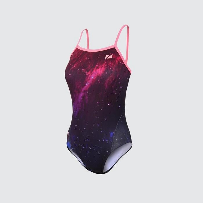 WOMEN&#39;S COSMIC 2.0 COLOUR BLAST STRAP BACK SWIMMING COSTUME
