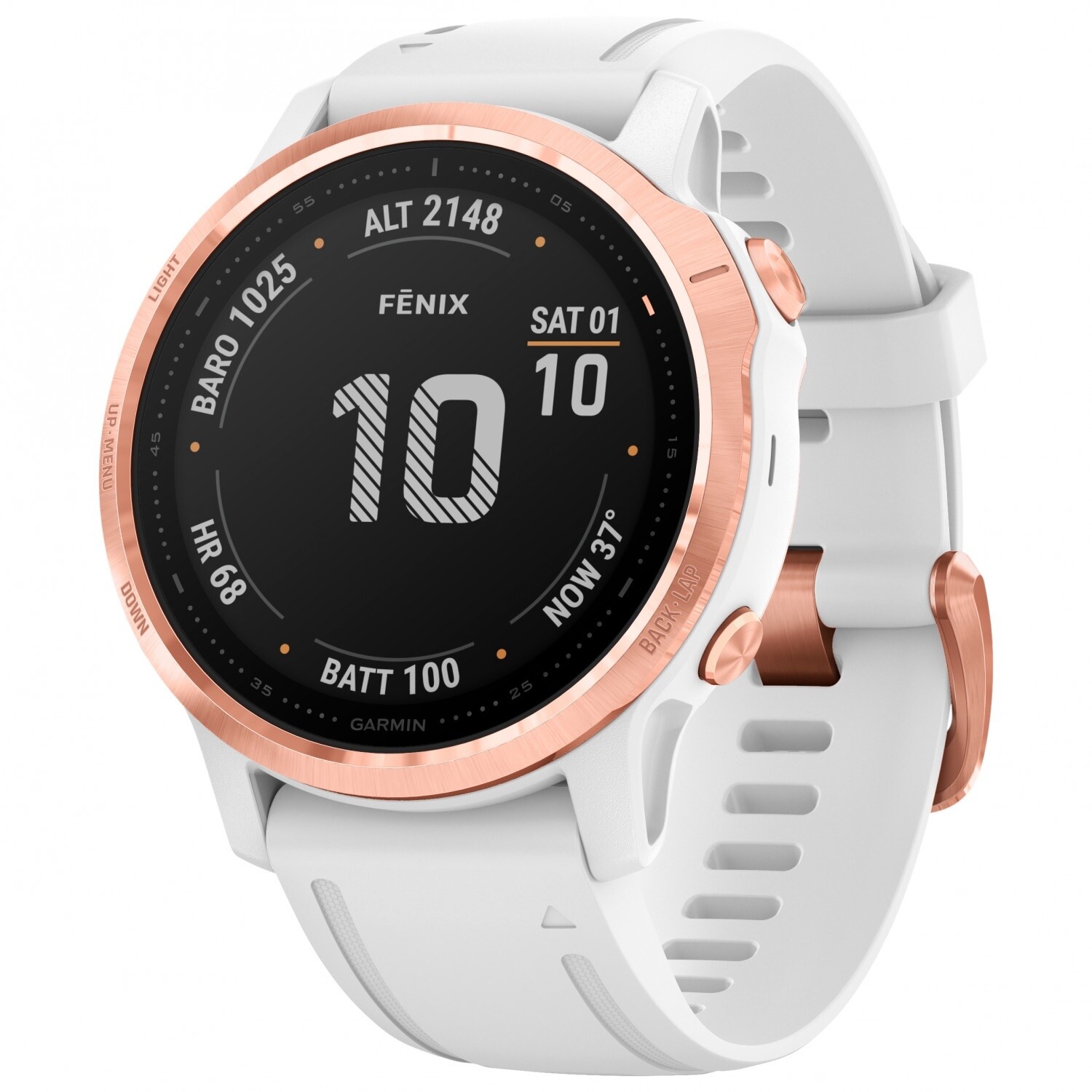 Fenix 6s Pro  Gps  Rose Gold/White Band
