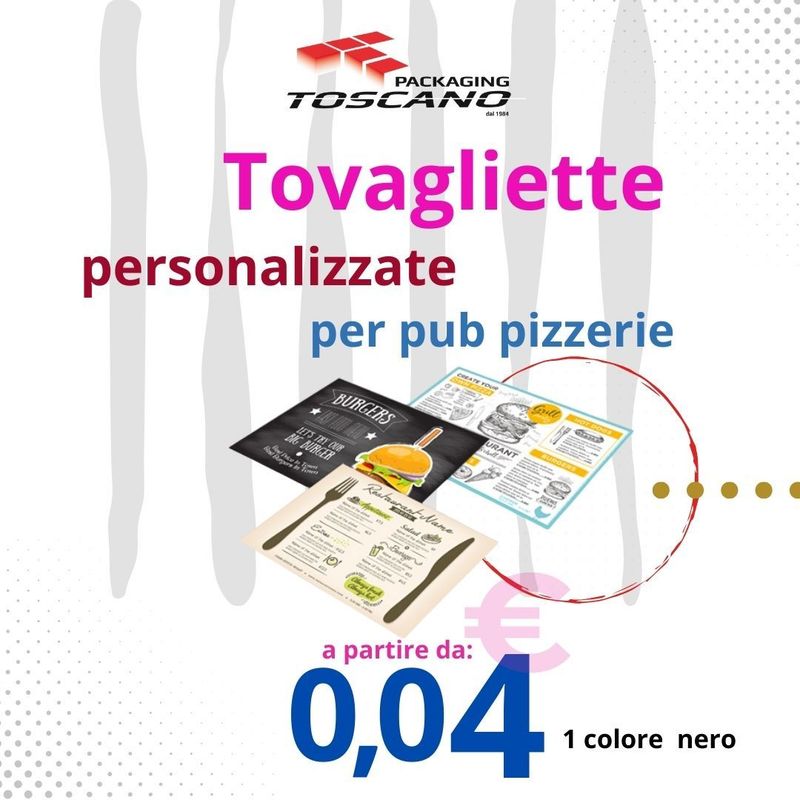 TOVAGLIETTE A3 PERSONALIZZATE 1 COLORE B/N