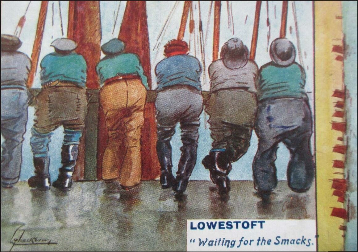 Waiting for the Smacks Lowestoft A4 Print