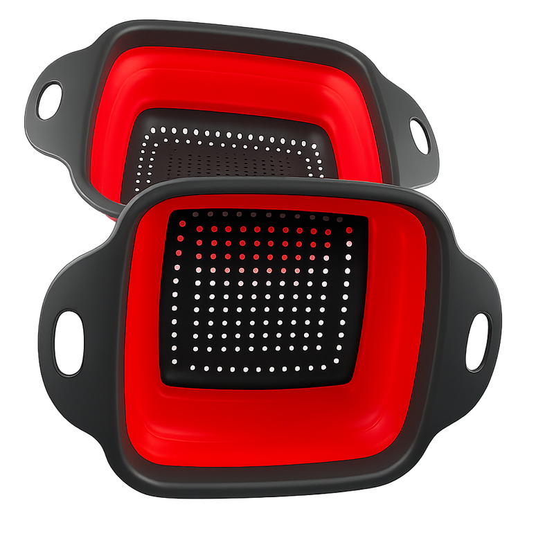 Faltbares Sieb quadratisch 2er Set Faltbares Sieb quadratisch 2er Set