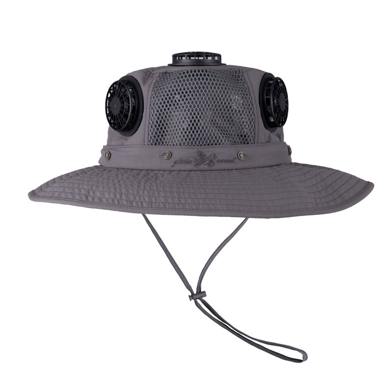 Cooling hat with four built-in crown fans—perfect for golfing, hiking, fishing, and outdoor activities.