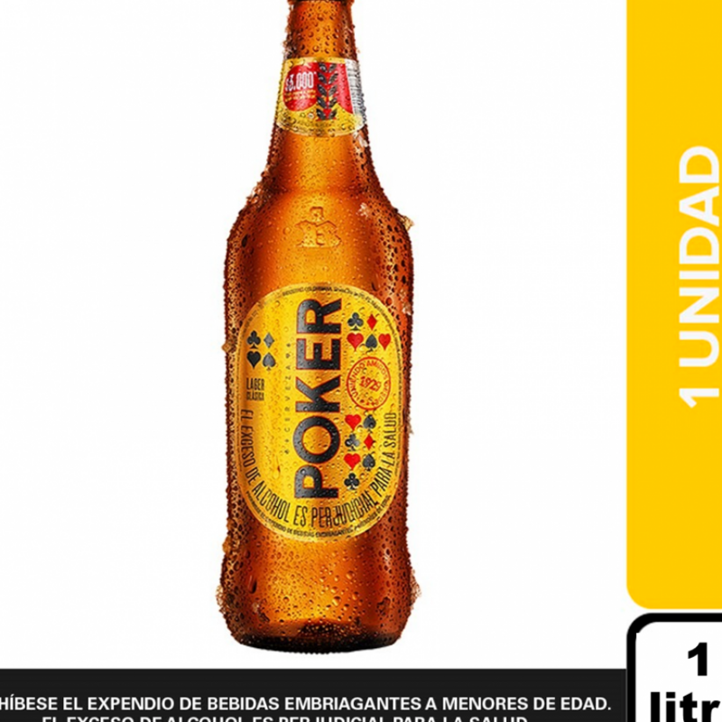 Poker retornable 1000ml - botells x 13 unds de 1000ml