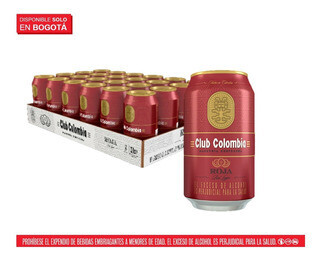 CLUB COLOMBIA ROJA LATA BANDEJA X 24 UNIDADES DE 330 ML