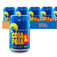COLA Y POLA LATA BANDEJA X 24 UNIDADES X 330 ML