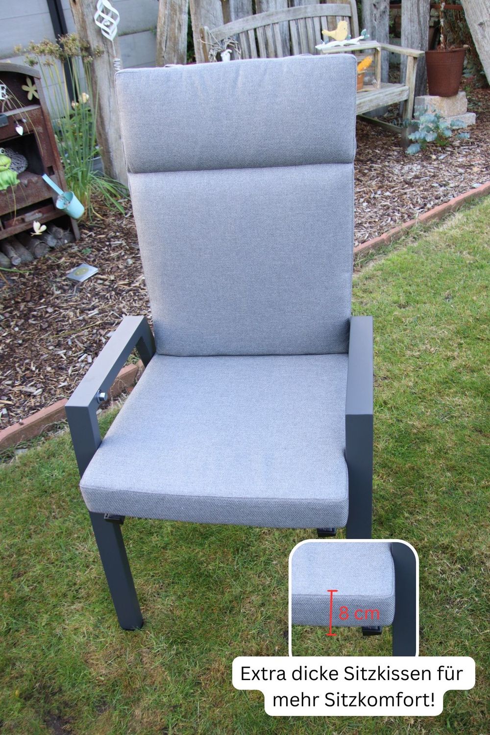 Kano Aluminium-Gartenstuhl Kir-Royal-132-G-H