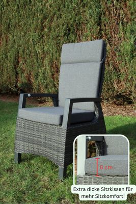 Kano Polyrattan-Gartenstuhl Kir-Royal-107-A-GA Kano Polyrattan-Gartenstuhl Kir-Royal-107-A-GA