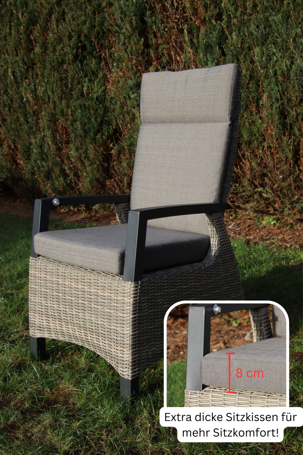 Kano Polyrattan-Gartenstuhl Kir-Royal-107-G-D Kano Polyrattan-Gartenstuhl Kir-Royal-107-G-D
