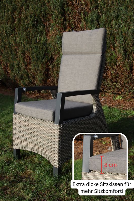 Kano Polyrattan-Gartenstuhl Kir-Royal-107-G-D Kano Polyrattan-Gartenstuhl Kir-Royal-107-G-D