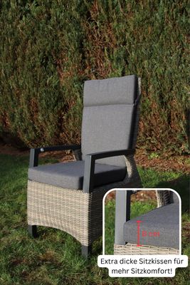 Kano Polyrattan-Gartenstuhl Kir-Royal-107-G-D Kano Polyrattan-Gartenstuhl Kir-Royal-107-G-D