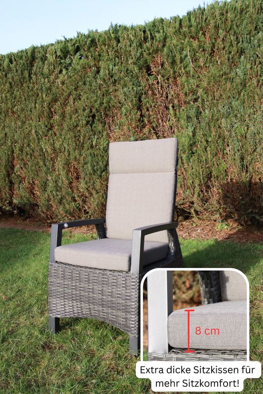 Kano Polyrattan-Gartenstuhl Kir-Royal-107-A-G